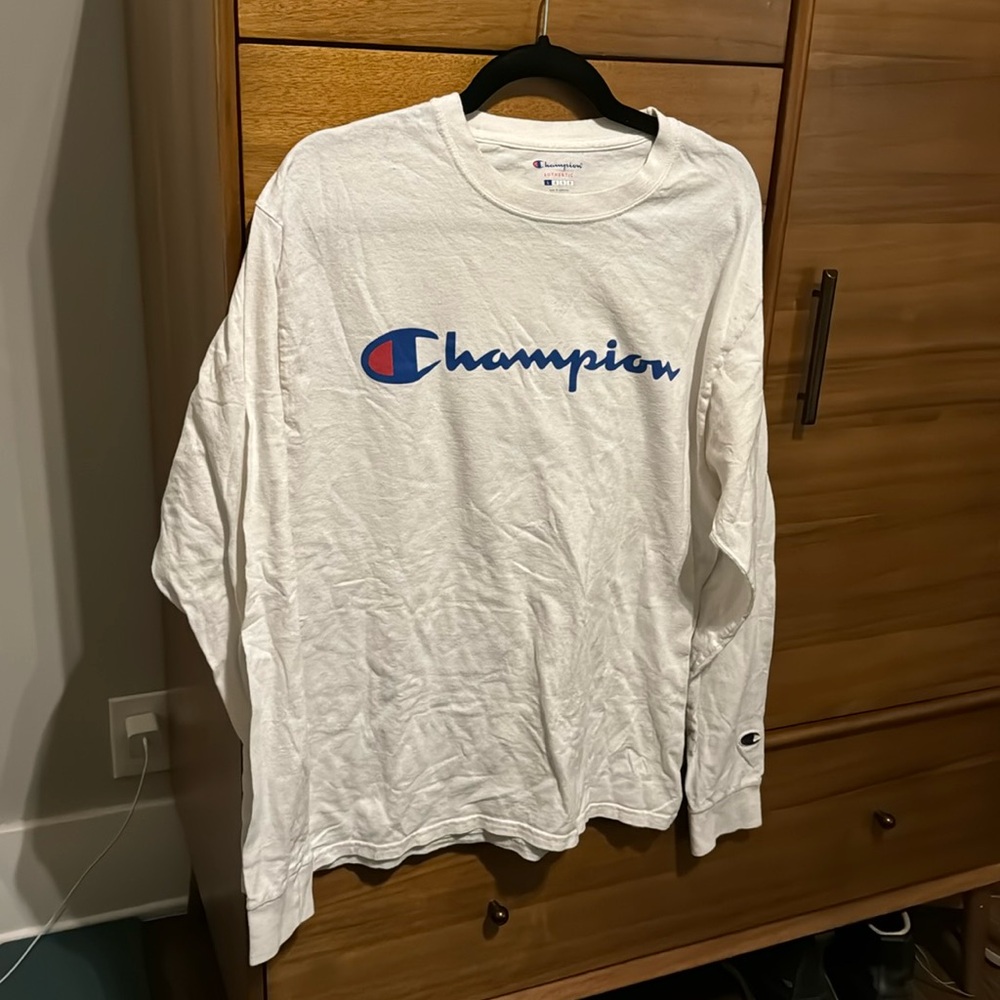 Long Sleeve Champion White Shirt